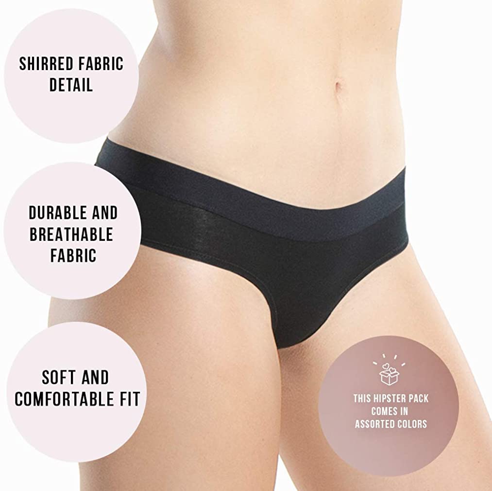 Elle Women's Seamless Hipster Panties - Premium Quality 6-Pack Nylon/Spandex