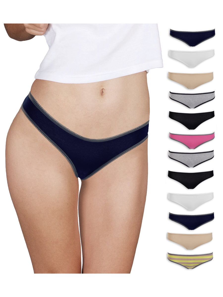 Emprella Women Underwear, 10 Pack Womens Panties Cotton Bikini