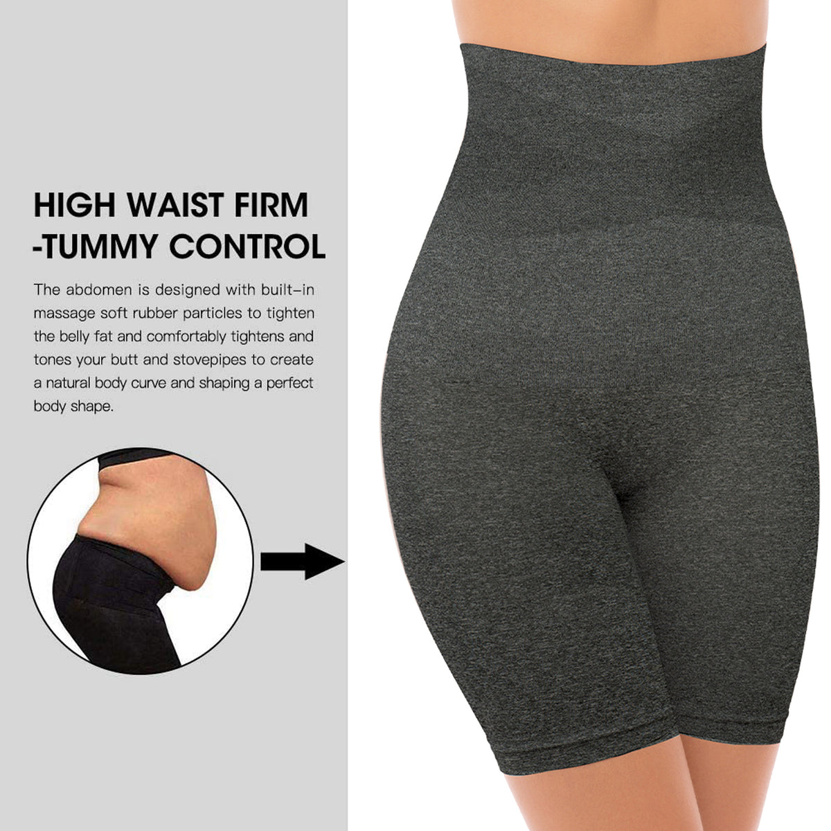 Women's Waist Trainer Charcoal Gray Shapewear Tummy Control Body Shape–  Emprella