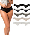 Womens Hipster Underwear Pack Soft Cotton Ladies Panty - 10 Pack