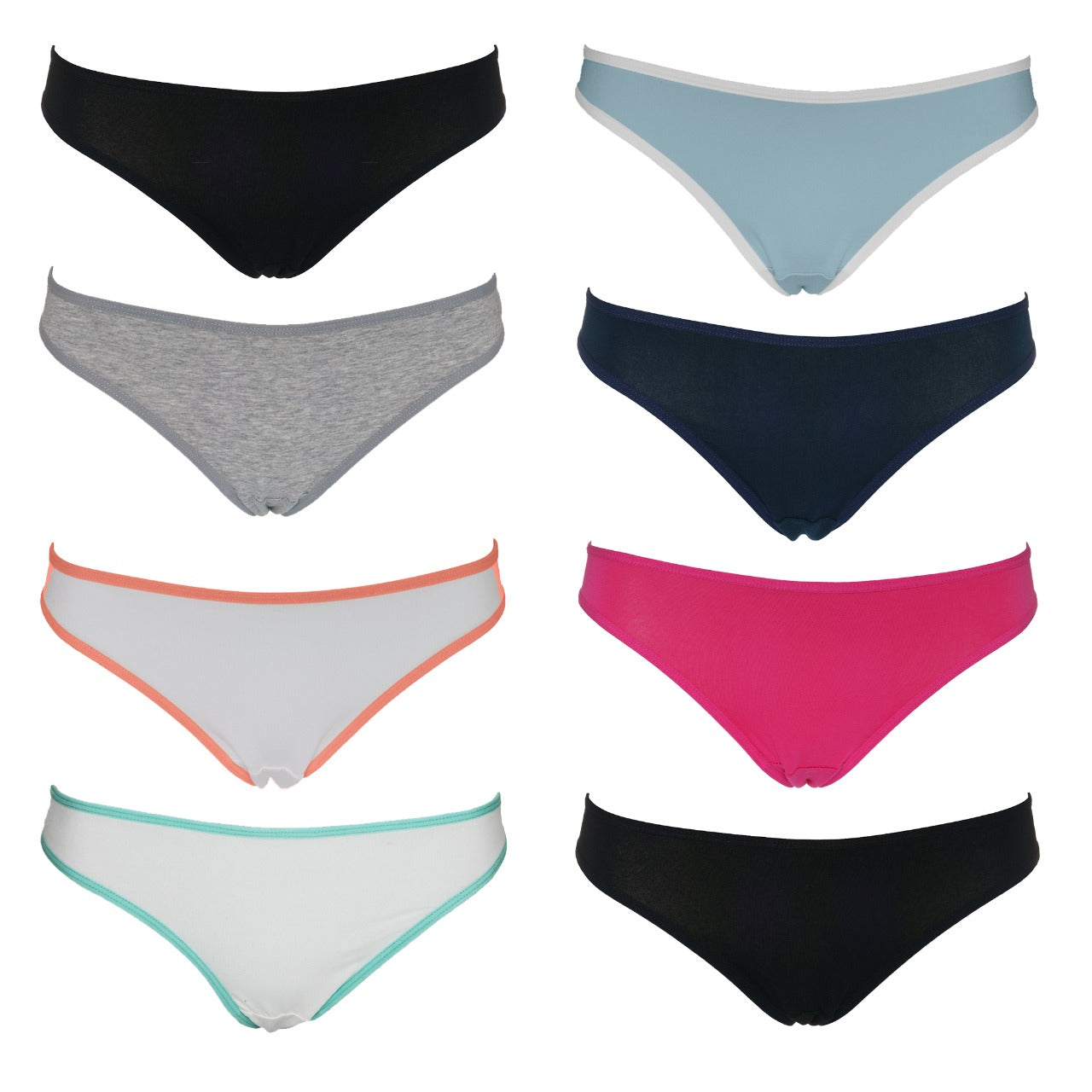 Emprella Women's Underwear Thong Panties - 8 Pack Colors and Patterns