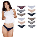 Emprella Underwear for Women - Wild Bikini 12 Pack Seamless Ladies Cheeky Panties Set