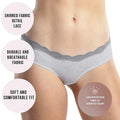 Emprella Womens Lace Underwear Hipster Panties Cotton-Spandex - 5 Pack Colors and Patterns May Vary,Assorted