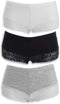 Womens Underwear Laced Boyshort Panties - 3 Pack Assorted Colors