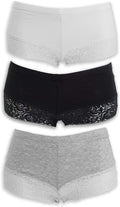 Emprella Women’s Boyshort Panties Comfort Ultra-Soft Cotton Underwear (3-Pack)