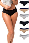 Womens Hipster Underwear Pack Soft Cotton Ladies Panty