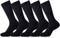 Dress Socks for Men - 10 Pack Mens Argyle Black or Solid Premium Cotton- Mid Calf