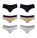 Womens Hipster Underwear Pack Soft Cotton Ladies Panty - 6 Pack