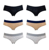 Emprella Women's 6-Pack Hipster Panties | Cotton Spandex with Elastic Waistband