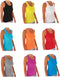 Ribbed Racerback Tank Tops Juniors Sizing Colorful 10-Pack S-XL