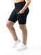 High Waist Black Yoga Running Compression Biker Shorts for Workouts Exercise with 3 Pockets