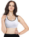 White Racerback Sports Bras Removable Padded Seamless Activewear Fitness Bra