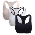 Single Racerback Sports Bra Assorted Colors, Removable Padded Seamless Activewear Fitness Bra