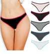Emprella Cotton Underwear Women Thongs Assorted Pack - No Show Panties, Seamless Sexy Breathable
