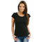 Women's 4 Pack Black, White, or Assorted Soft Fabric Solid Crew-Neck T-Shirt from Emprella